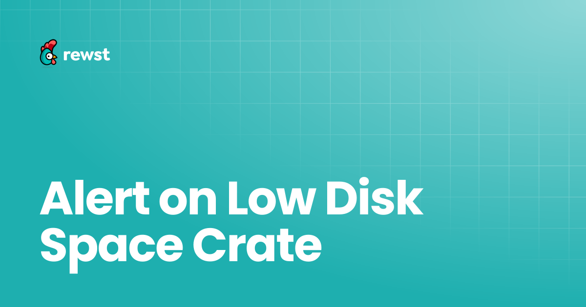Alert on Low Disk Space Crate | Rewst Documentation